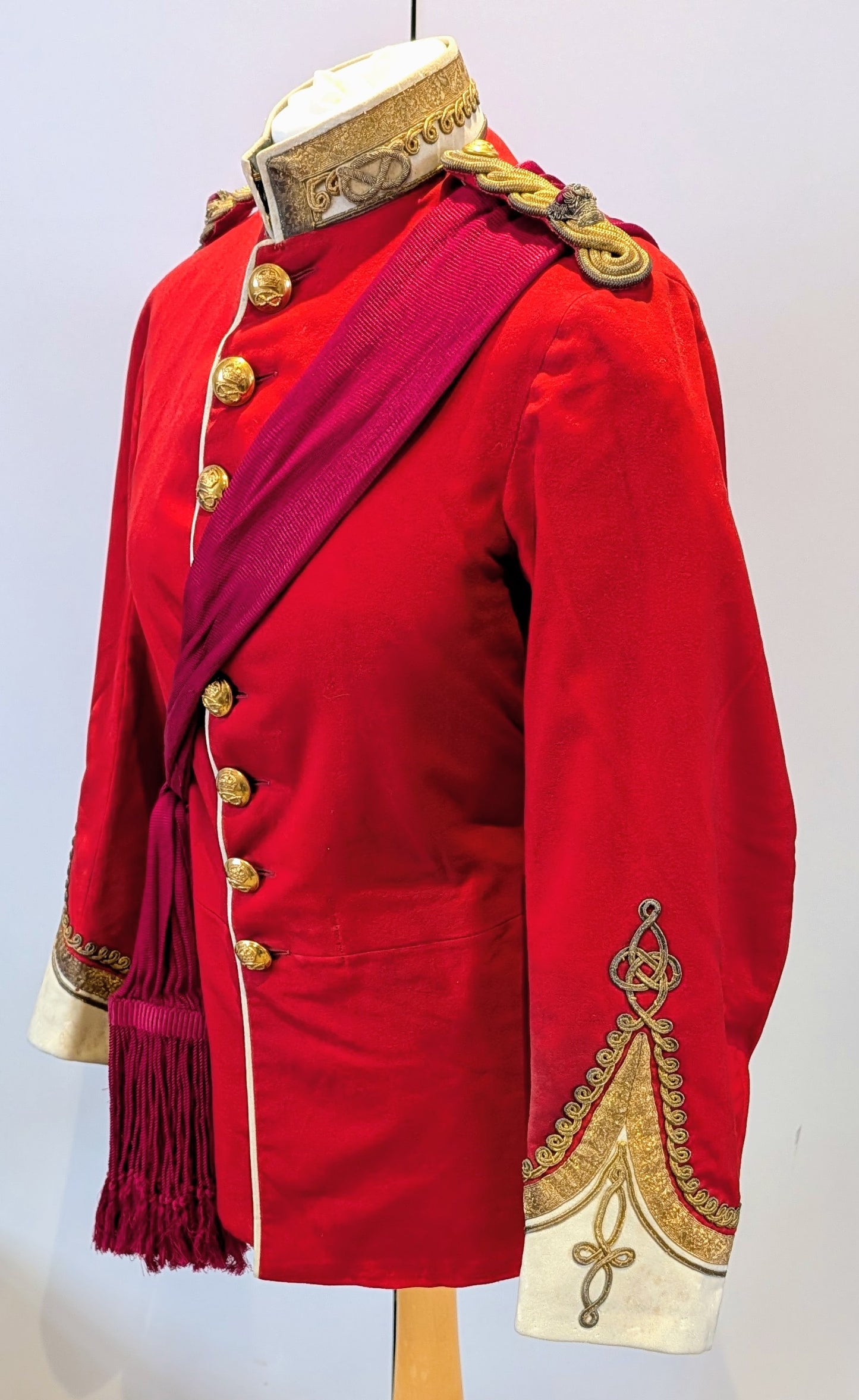 SOLD! Victorian South Staffordshire Home Service Helmet & Major's Scarlet Uniform