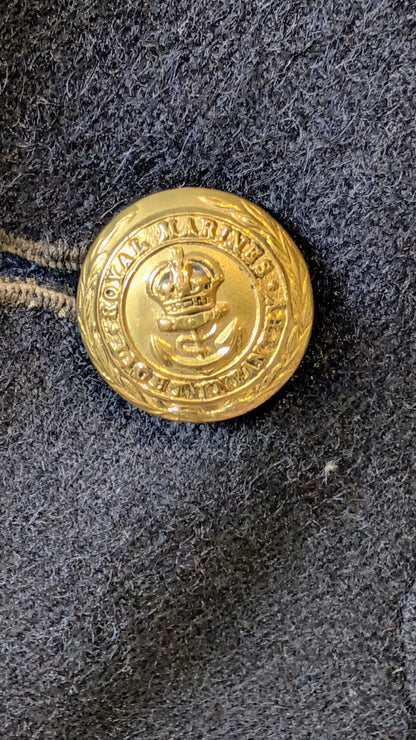 SOLD! WW1 Era British Royal Marines Light Infantry Blue No 1 Jacket with Medal Bar