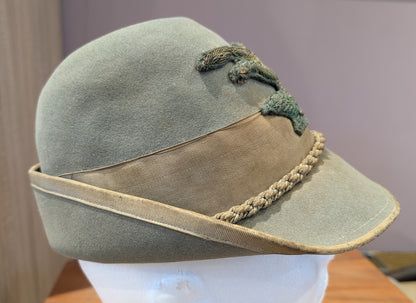 SOLD! Late 1940s Italian Army Enlisted Man's Alpini Autieri Cap with Nappina