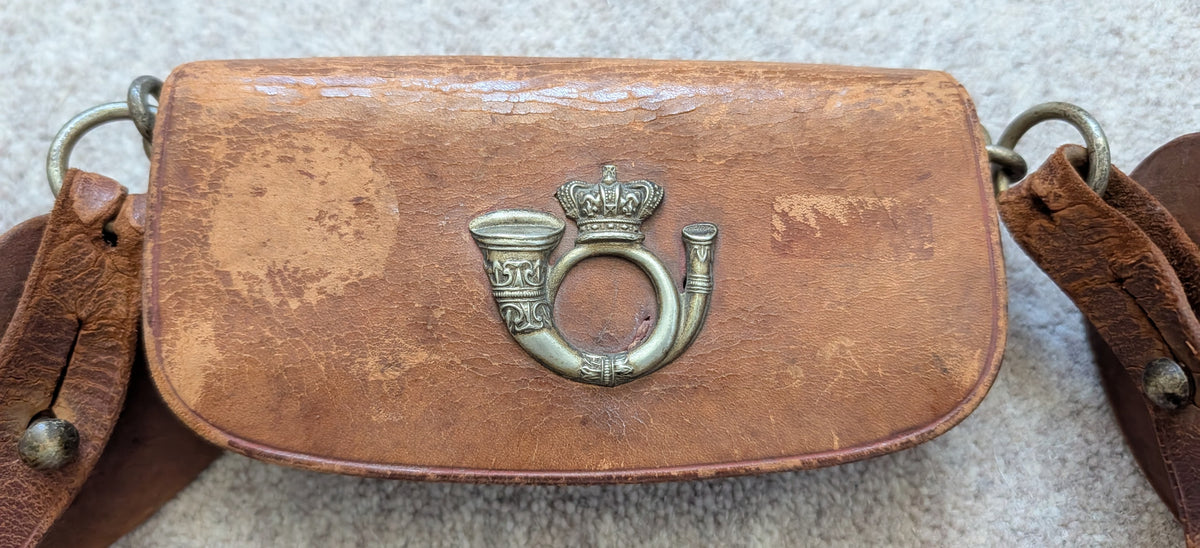 Victorian 2nd Battalion Herts Rifles Leather CrossBelt & Pouch 1881-7