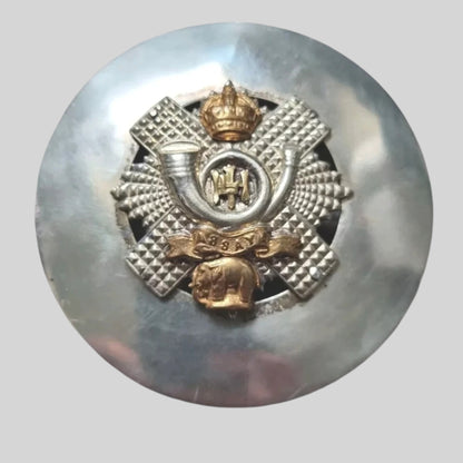 SOLD! King’s Crown Highland Light Infantry Senior NCOs Piper's Plaid Brooch