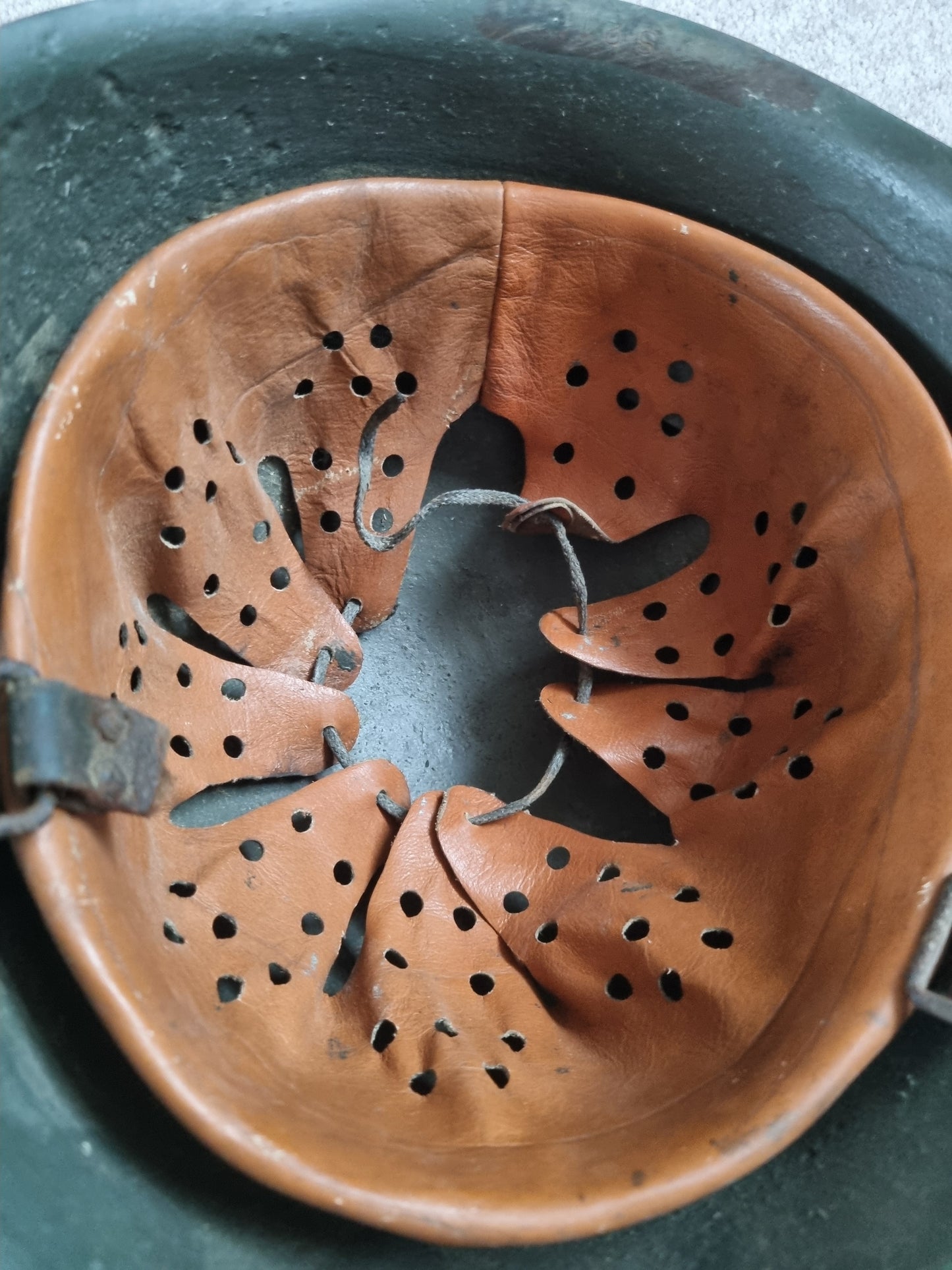 Rare WW2 Italian Army M33 Helmet With Lancers Lancieri Decal