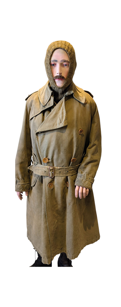 SOLD! Rare WW1 Burberry Officers Private Purchase Trench Coat with button-in Woollen Liner & Balaclava