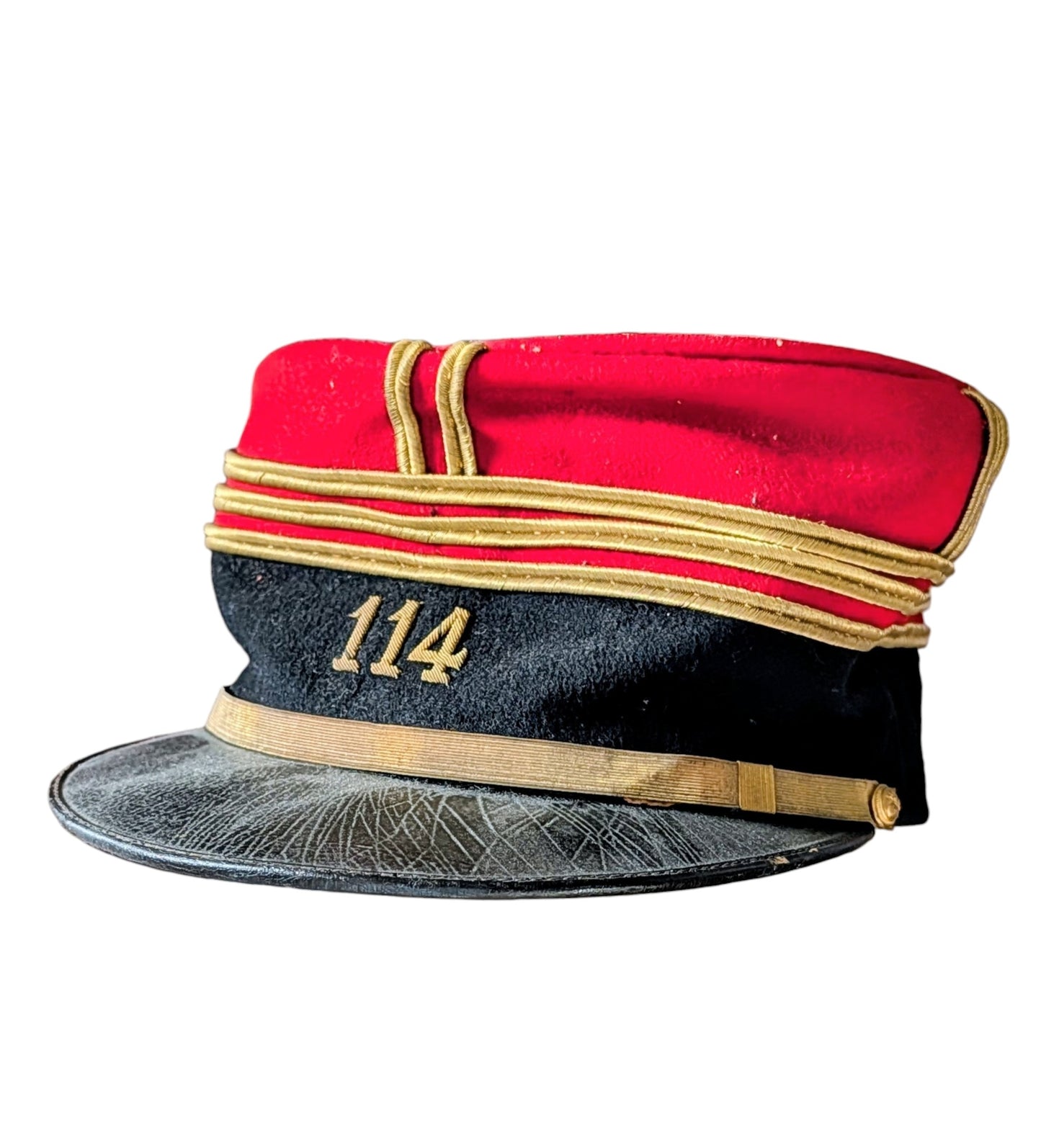 Lovely WW1 French Army 114th Infantry Regt Captain's Kepi Cap Hat