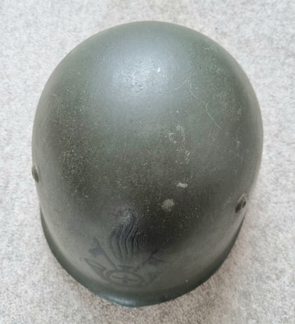 Rare WW2 Italian Army M33 Helmet With Lancers Lancieri Decal