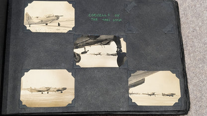 SOLD! WW2 RCAF Flying Log Book E  W Burchett With 2 Of His Photo Albums