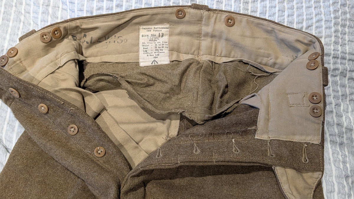 1954 British Army Royal Marine Commando Battledress & Trousers Named