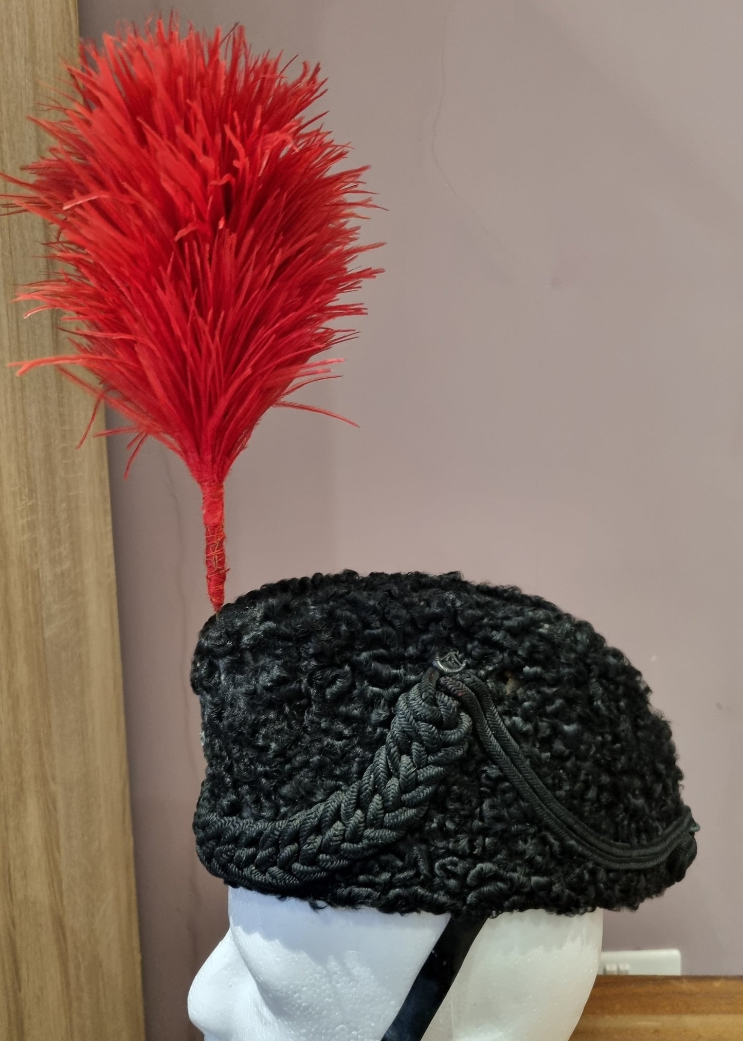SOLD! Rare Victorian British Army Kings Royal Rifle Corps Astrakan Wool Busby