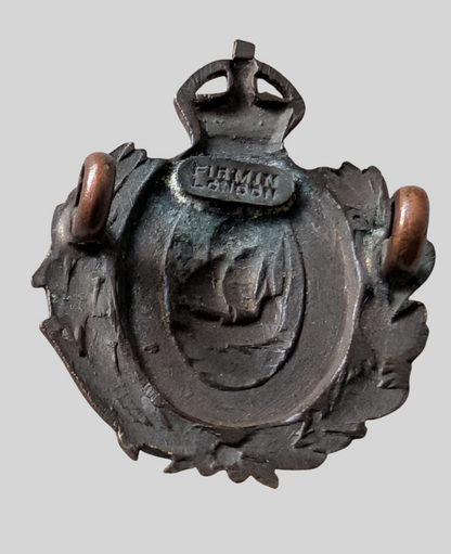 WW1 The British West Indies Regt Officers Bronze Collar Badge Non-Voided Pattern