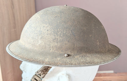 Early WW2 Dunkirk Era British Army Brodie Combat Helmet Dated 1938/9