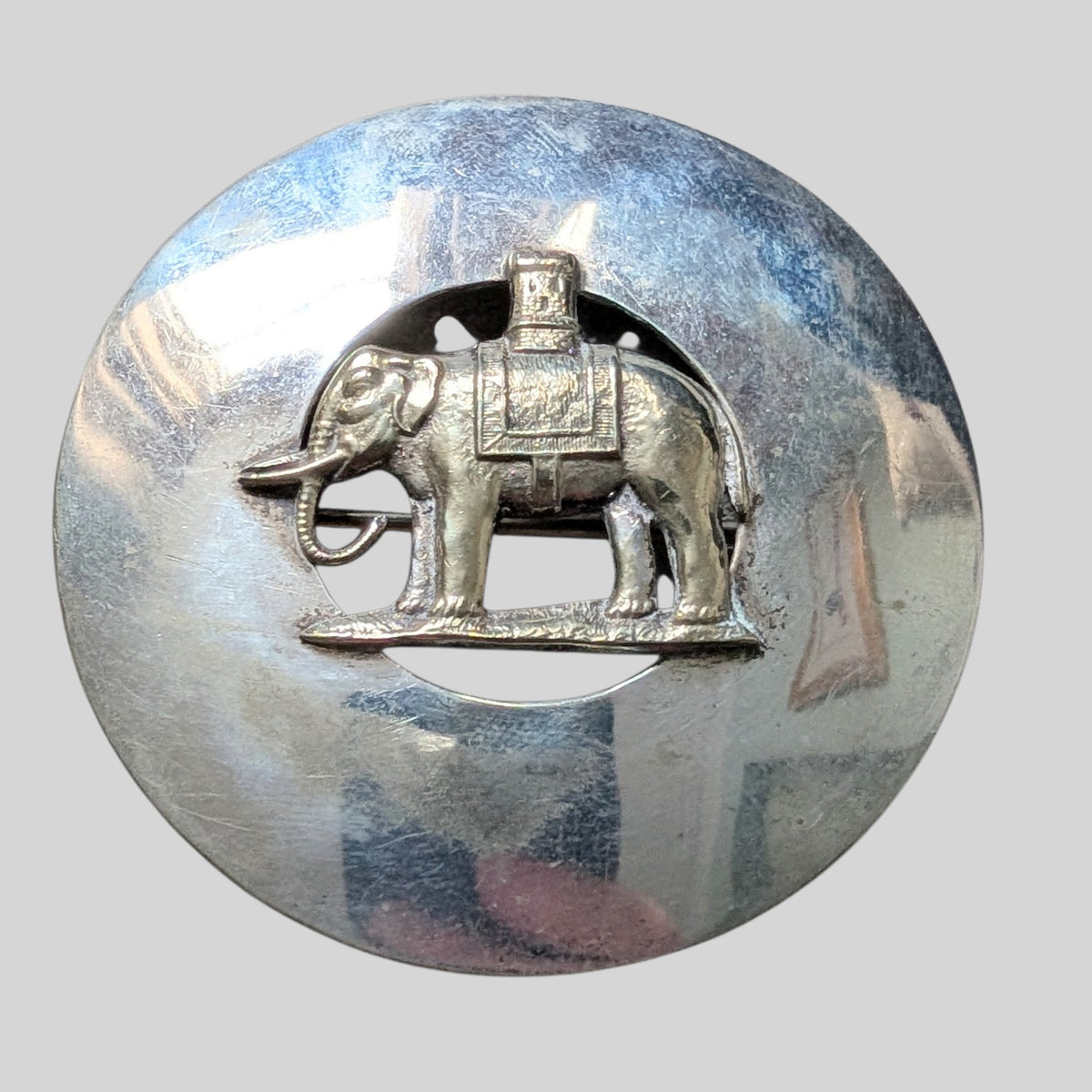 Rare Victorian Dumbartonshire Rifle Volunteers Silvered Plaid Brooch
