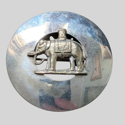 Rare Victorian Dumbartonshire Rifle Volunteers Silvered Plaid Brooch