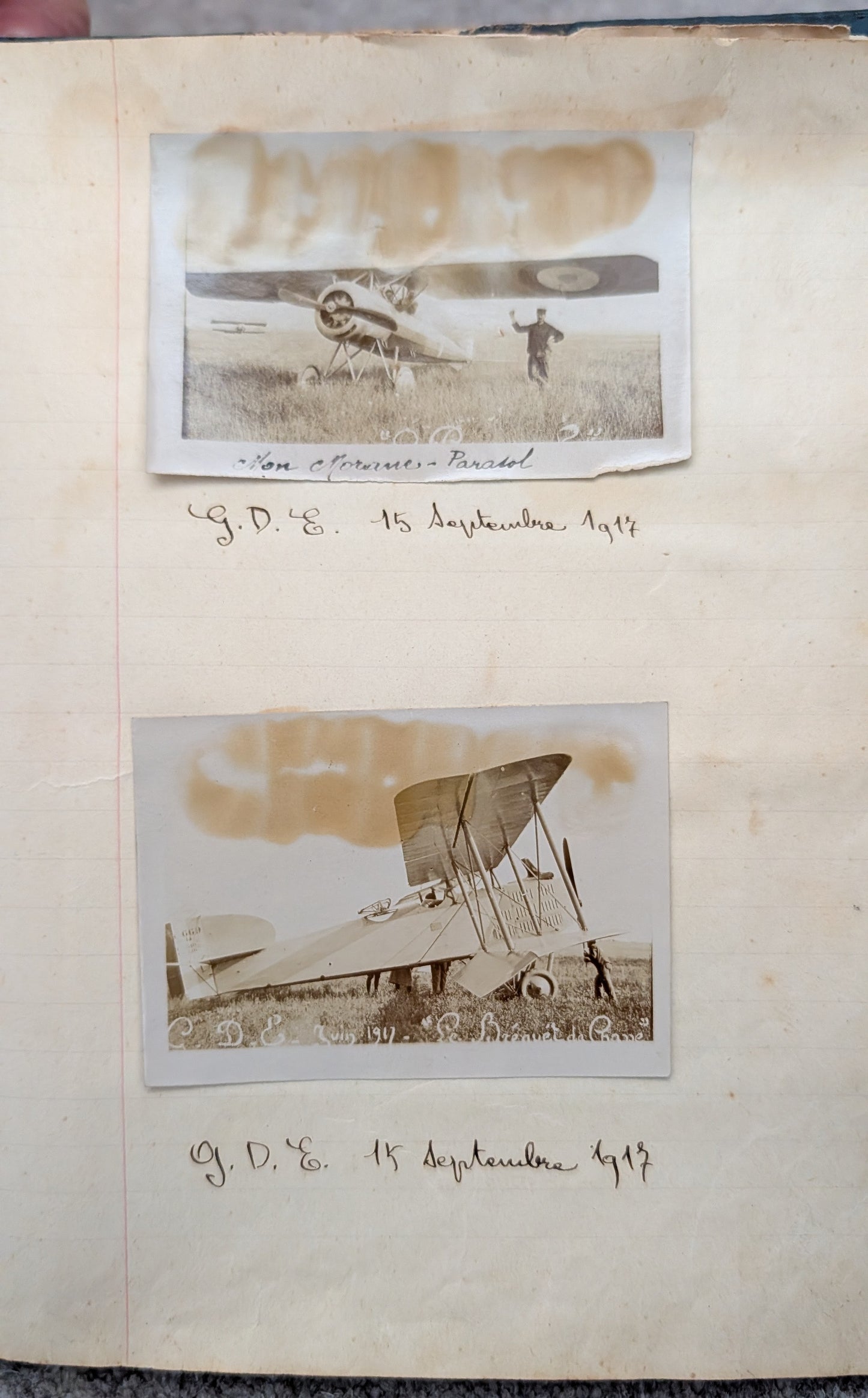 Unique WW1 French Army & Air Force Photo Album, Service Documents and Field Post Set to a Front Line Medic & Then Combat Pilot
