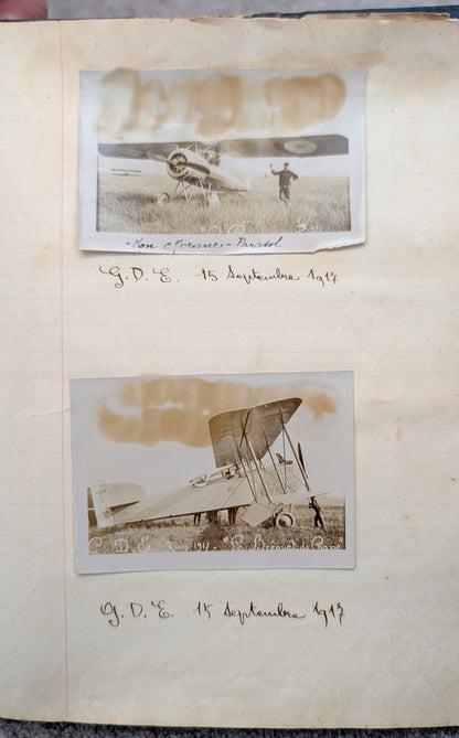 Unique WW1 French Army & Air Force Photo Album, Service Documents and Field Post Set to a Front Line Medic & Then Combat Pilot