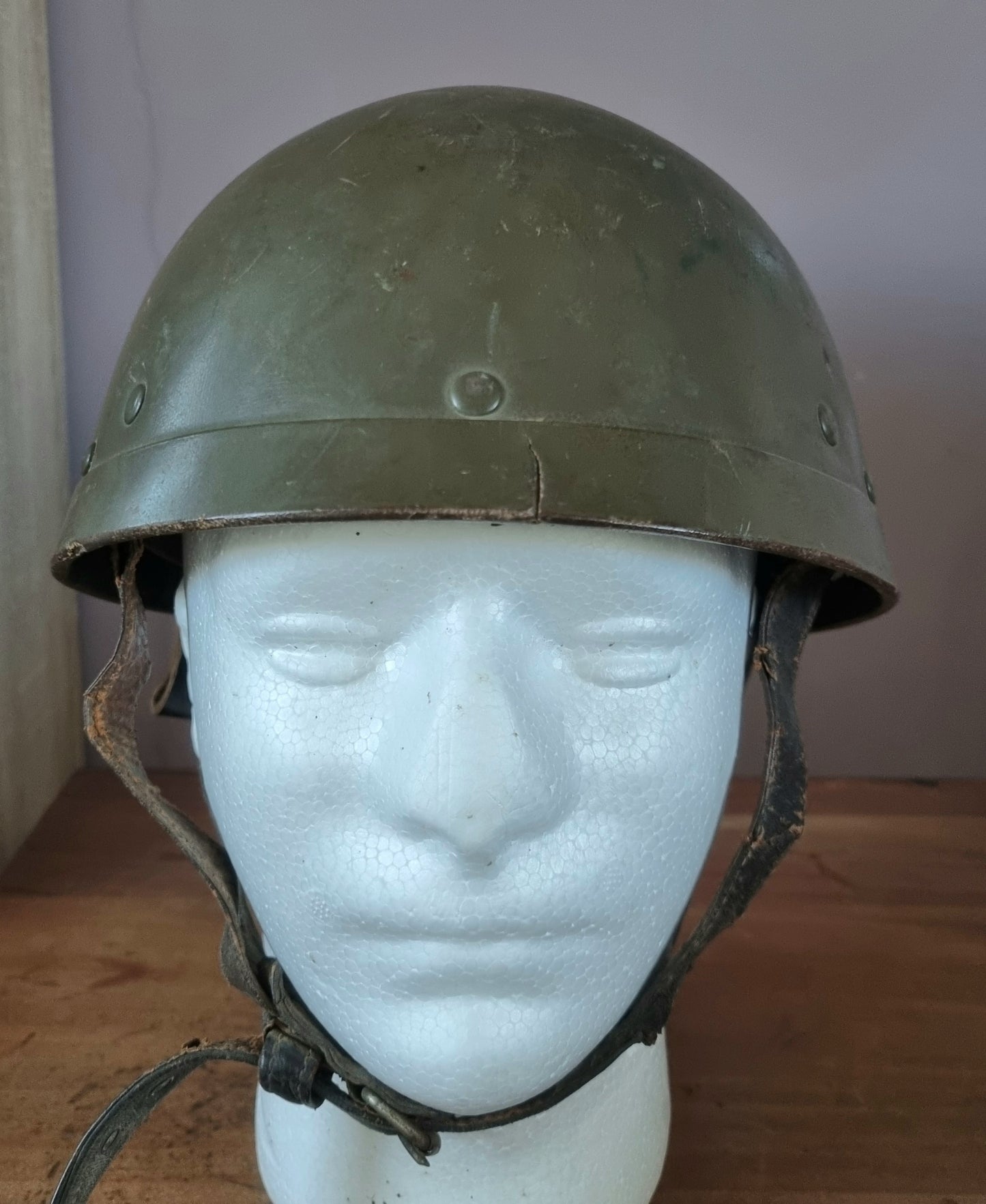 Rare French M51 Tank Armoured Car Radioman’s Radio-Char Helmet