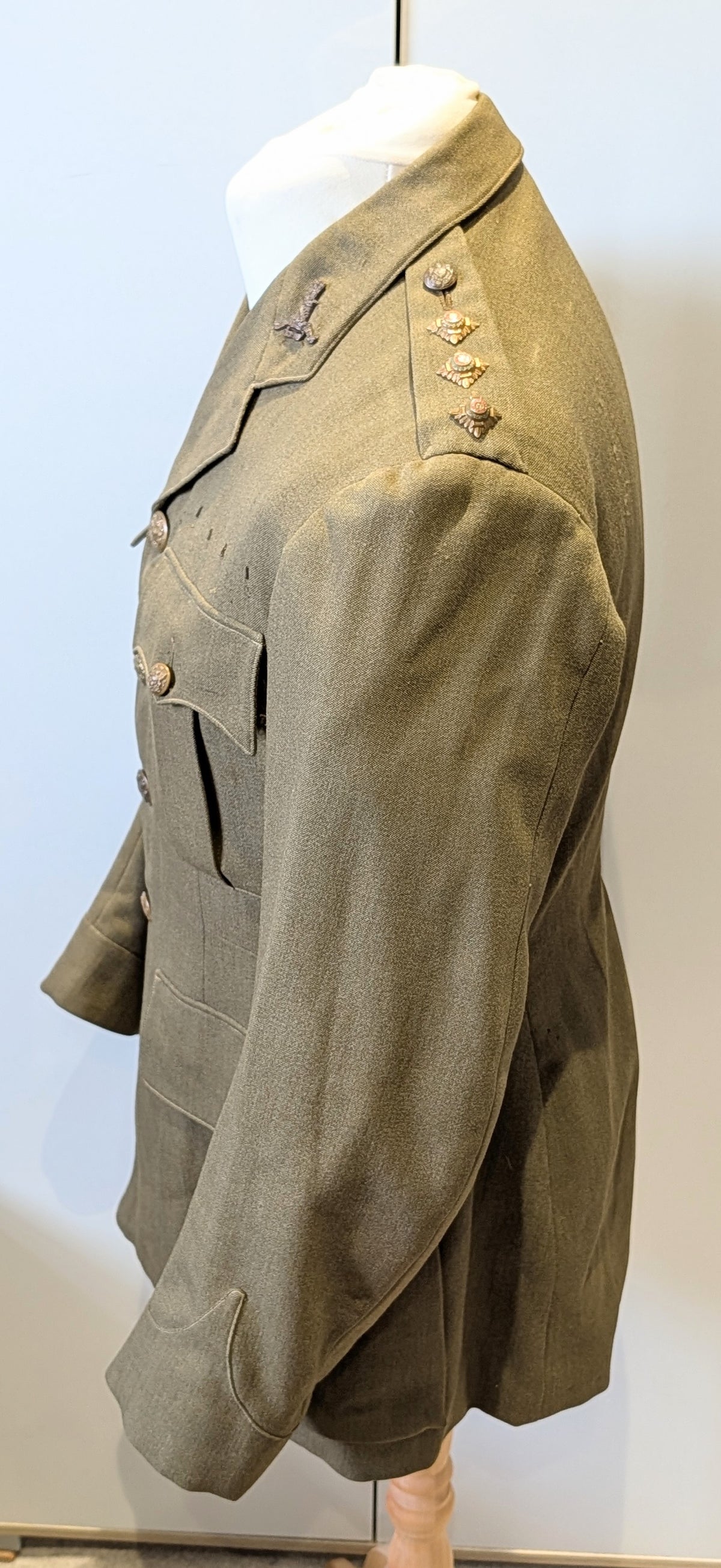 1930 Interwar British Army 11th Hussars Captain's Uniform Jacket Named