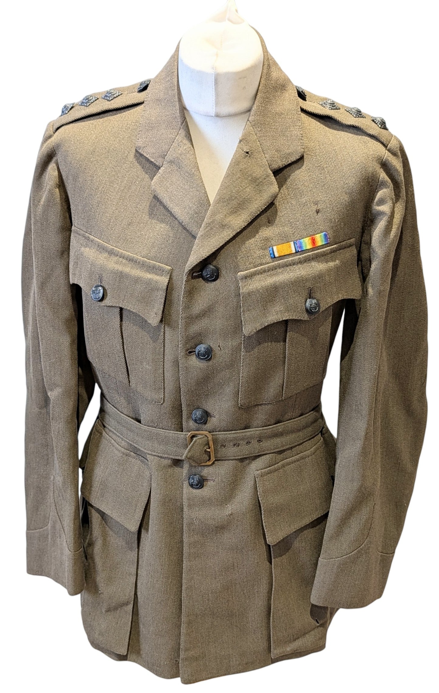 WW1 British Army Captain's Rifle Brigade Uniform Jacket Dated 1918
