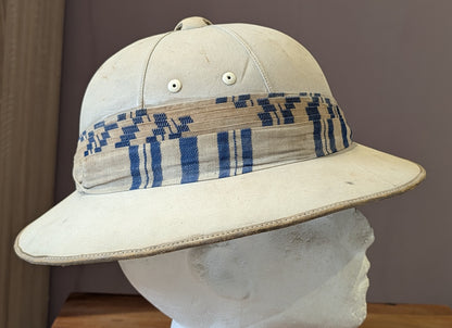 Unusual WW2 British Army Pith Helmet With Indian Regimental Puggaree