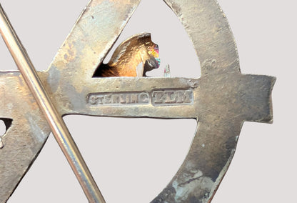Fine Quality WW1 Era Liverpool Scottish Solid Silver Sweetheart Badge By Thomas L Mott