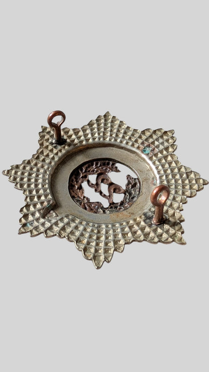 Cheshire Regiment Bimetal Bandsman's Pouch Badge Voided