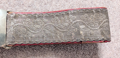 Victorian British Army Officers Leather Belt & Buckle