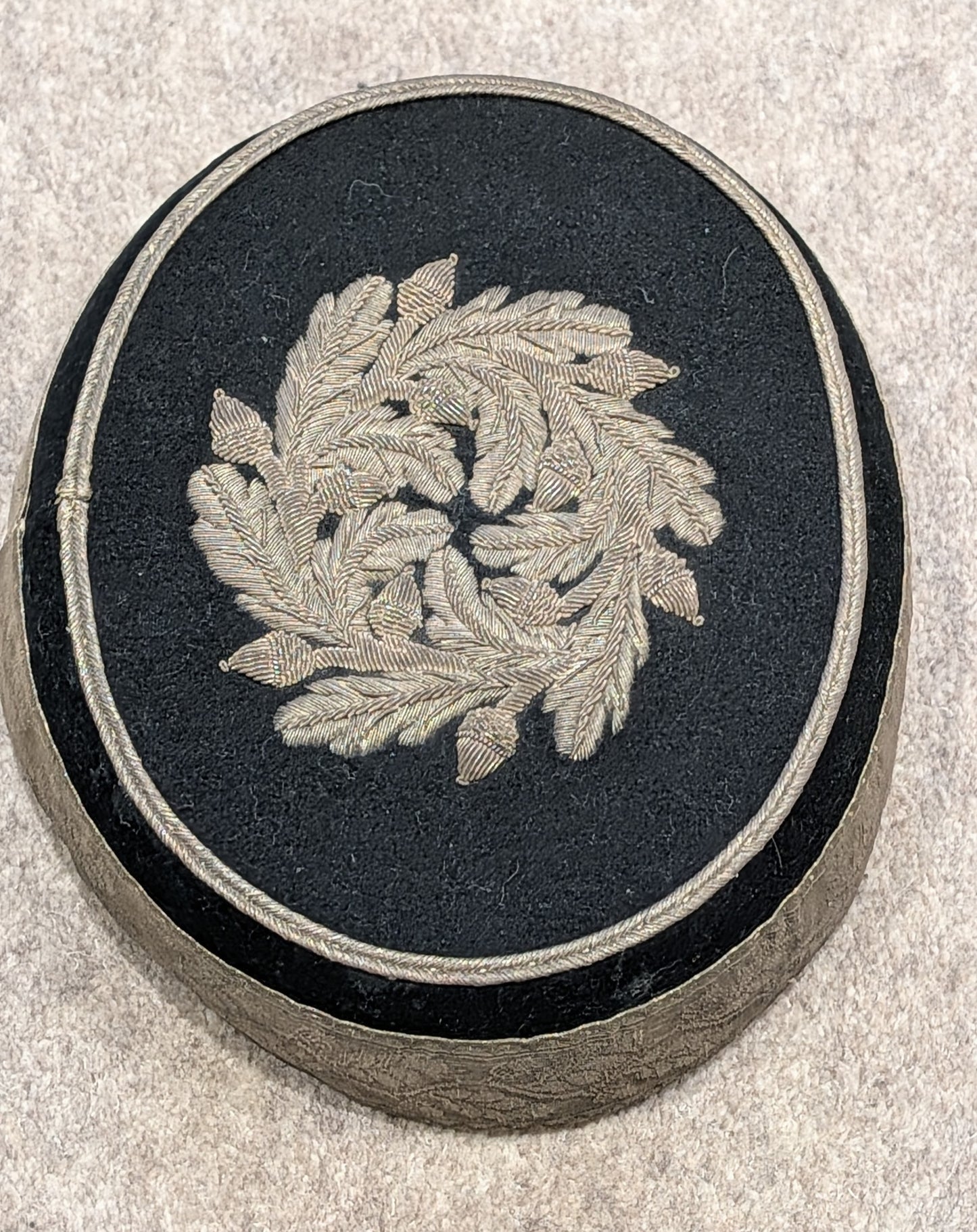 Victorian Worcestershire Hussars Yeomanry Pill Box hat With Chinstrap