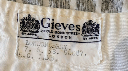 SOLD! Vintage Royal Navy No.1 Summer White Cotton Uniform Tunic Jacket 1958