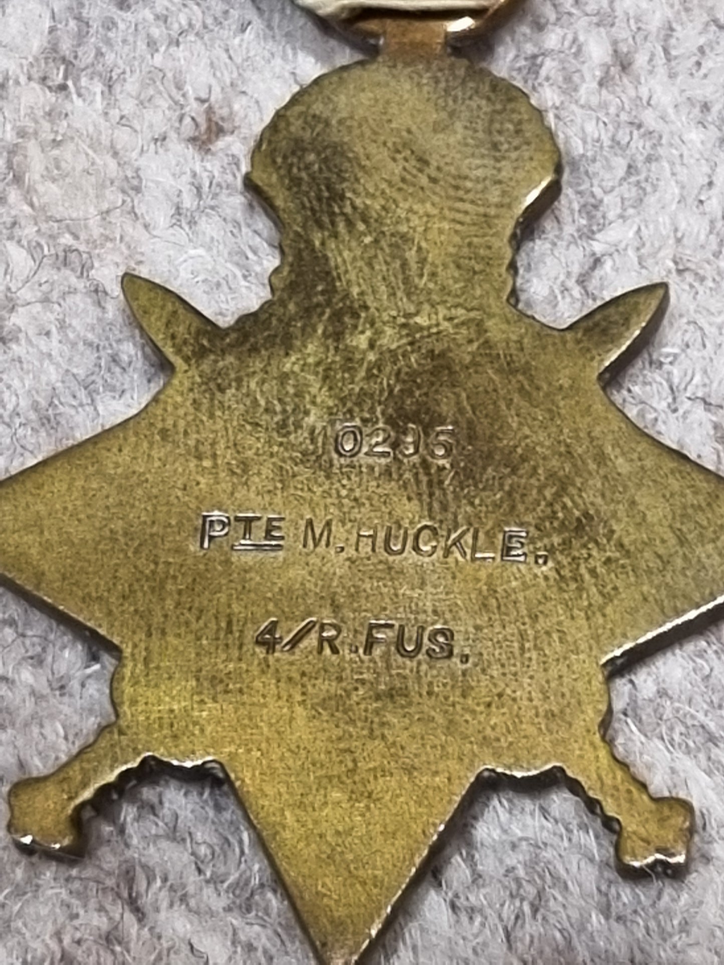 SOLD! WW1/WW2 Nimy Bridge British Army 1914 Mons Star and Clasp Medal Group to Private Mark Huckle - 4th Royal Fusiliers BEF