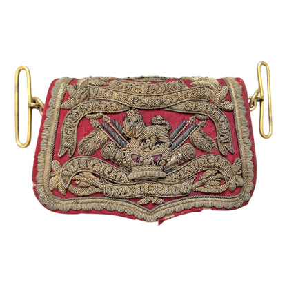 Lovely Victorian 15th King's Hussars Bullion Wire Crossbelt Pouch 1855-1880