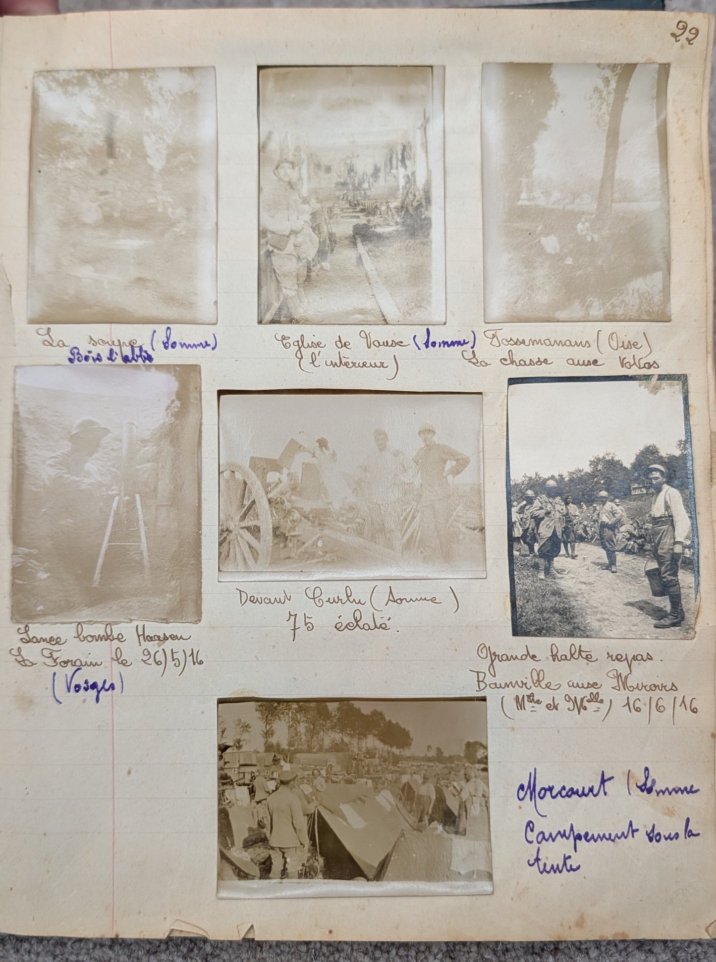Unique WW1 French Army & Air Force Photo Album, Service Documents and Field Post Set to a Front Line Medic & Then Combat Pilot