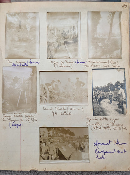 Unique WW1 French Army & Air Force Photo Album, Service Documents and Field Post Set to a Front Line Medic & Then Combat Pilot