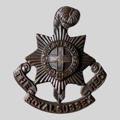 Royal Sussex Regiment Officer's Bronze Collar Badge