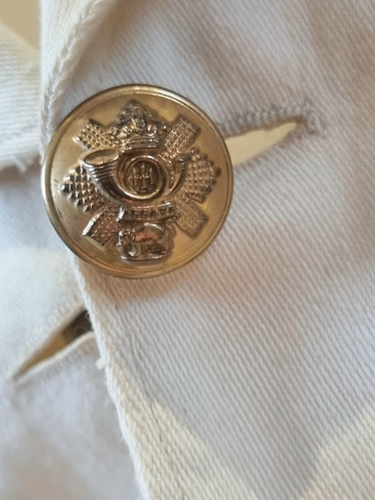 Victorian Boer War Era HLI Captain's White Cotton Mess Dress Jacket