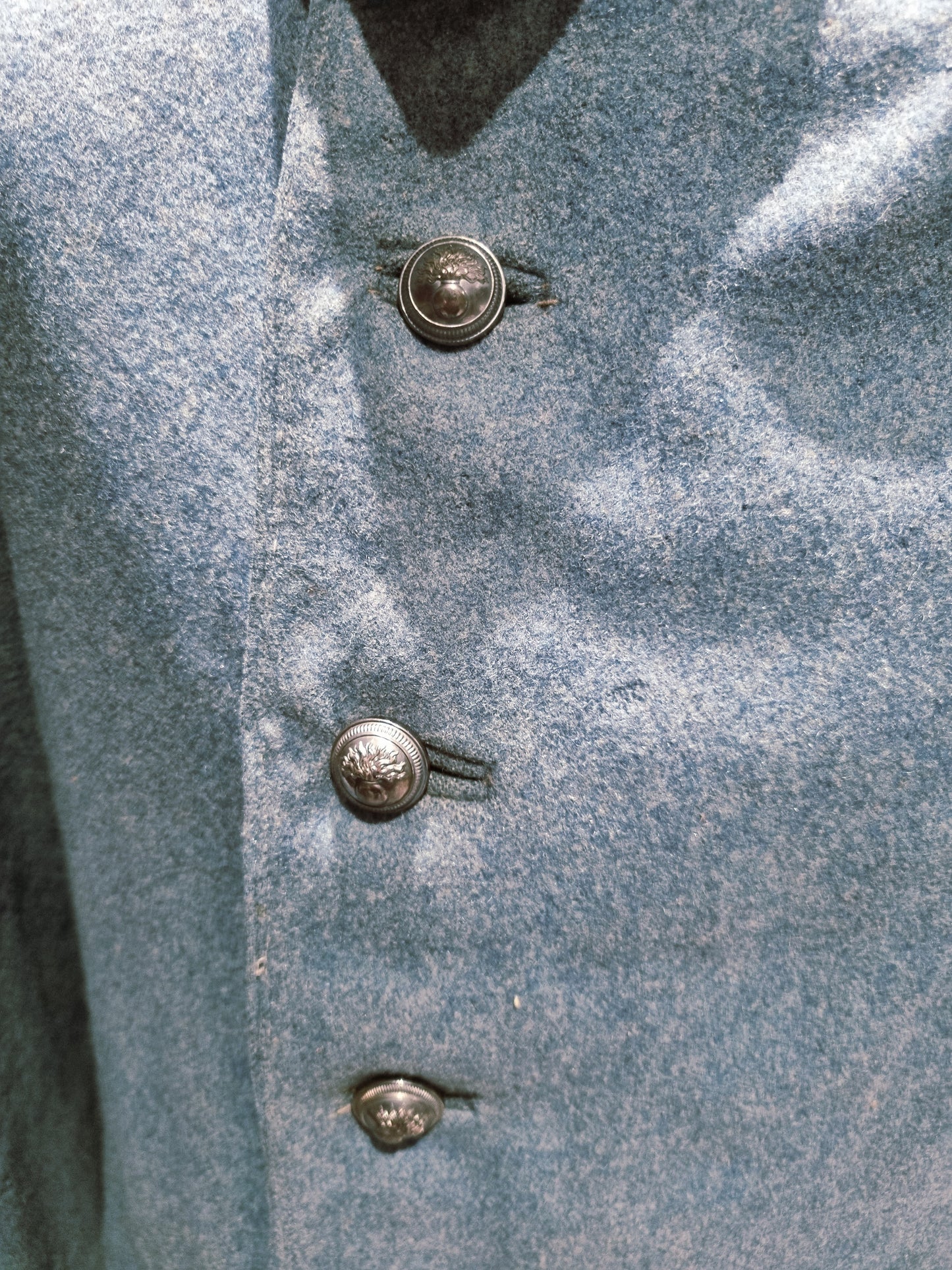 Rare WW1 French Army Horizon Blue M1915 Greatcoat 121st Infantry Regt