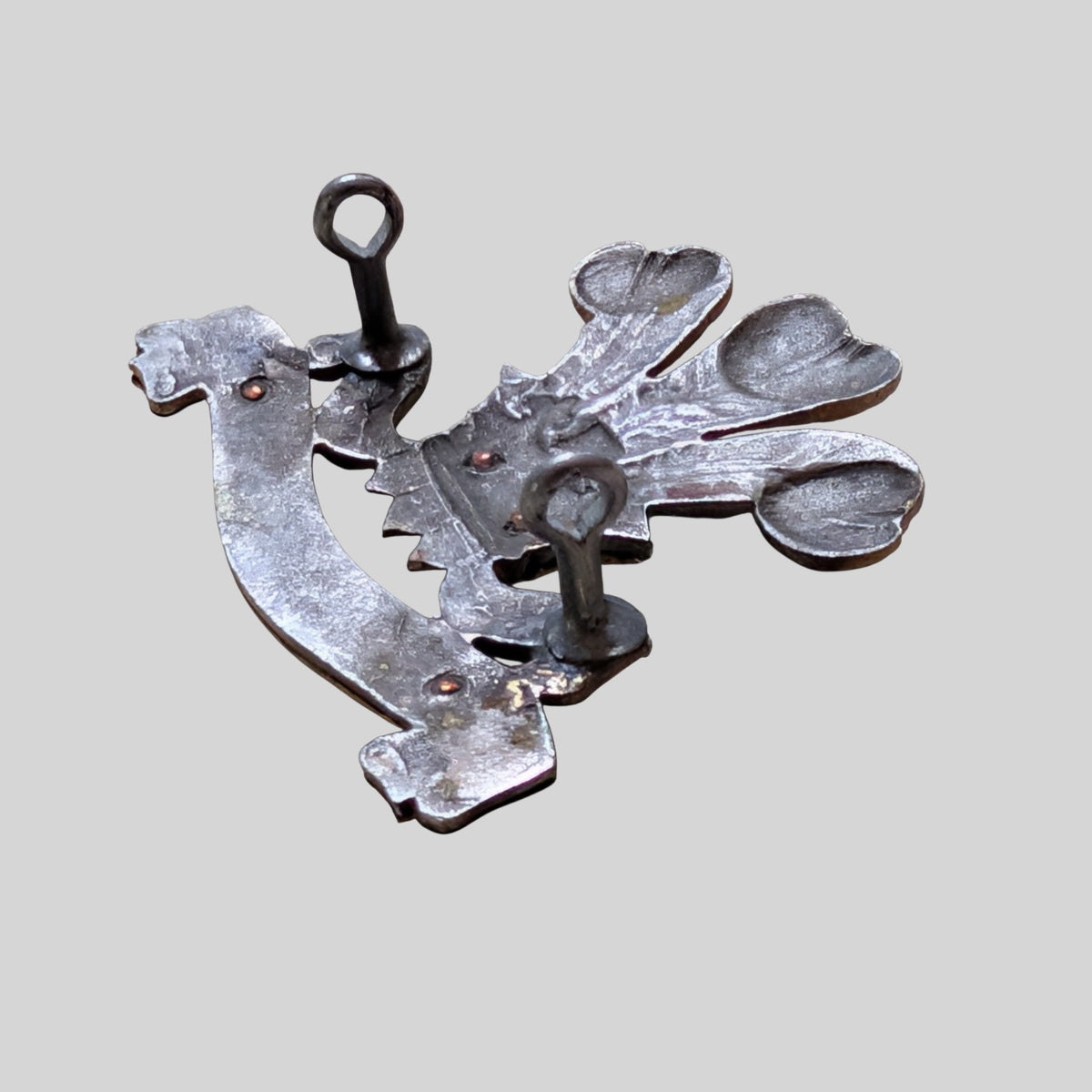 The Royal Hussars Officer's Silvered & Gilt Cap Badge