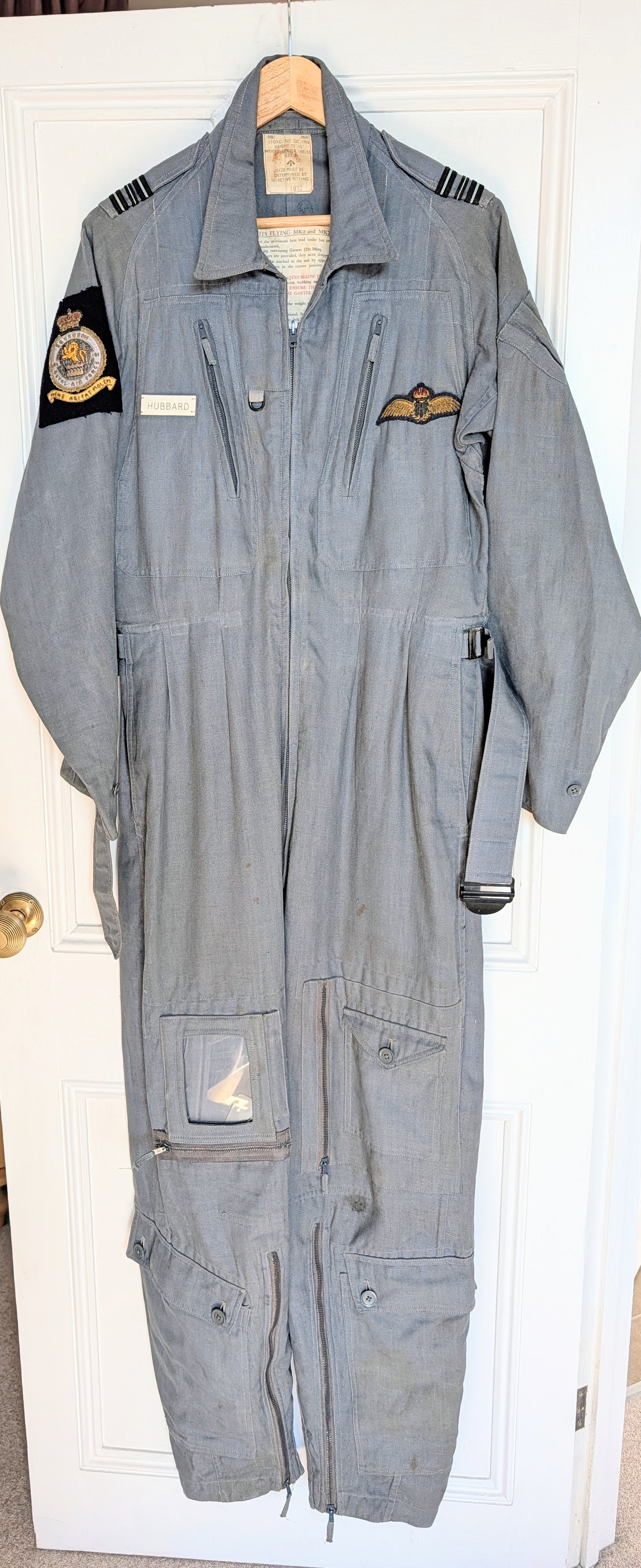 SOLD! Royal Air Force RAF Mk2 / Mk2a Sqn Ldr Pilot Flying Suit 1960 101 Sqn