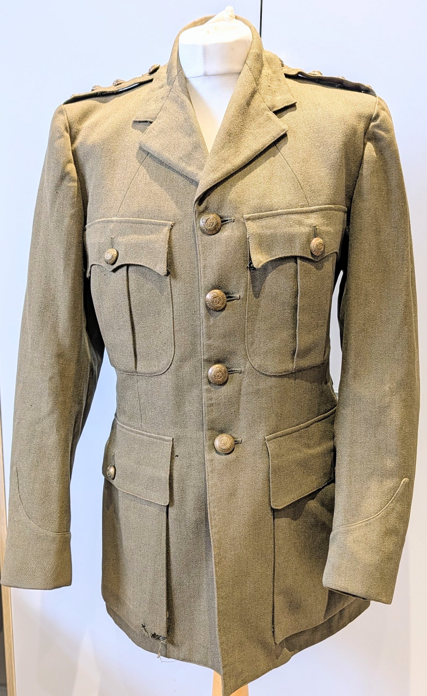 WW2 Royal Engineers Captain's Uniform Service Jacket 1941 Named