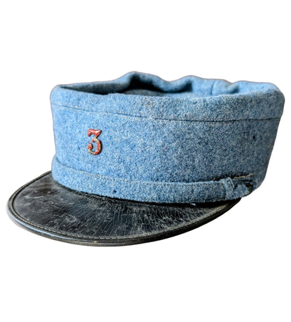 Rare WW1 French Army Horizon Blue 3rd Engineers Regt Woollen Kepi Cap