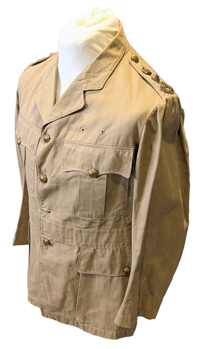 WW1 Era Indian 126th Baluchistan Regiment Lieutenant Colonel's Khaki Drill KD Jacket