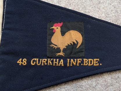 Rare late 1940s-50s 48th Gurkha Infantry Brigade Car Pennant Flag