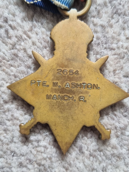 Boer War & WW1 British Army Medal Group to Sergeant Walter Ashton - 1st Manchester Regiment