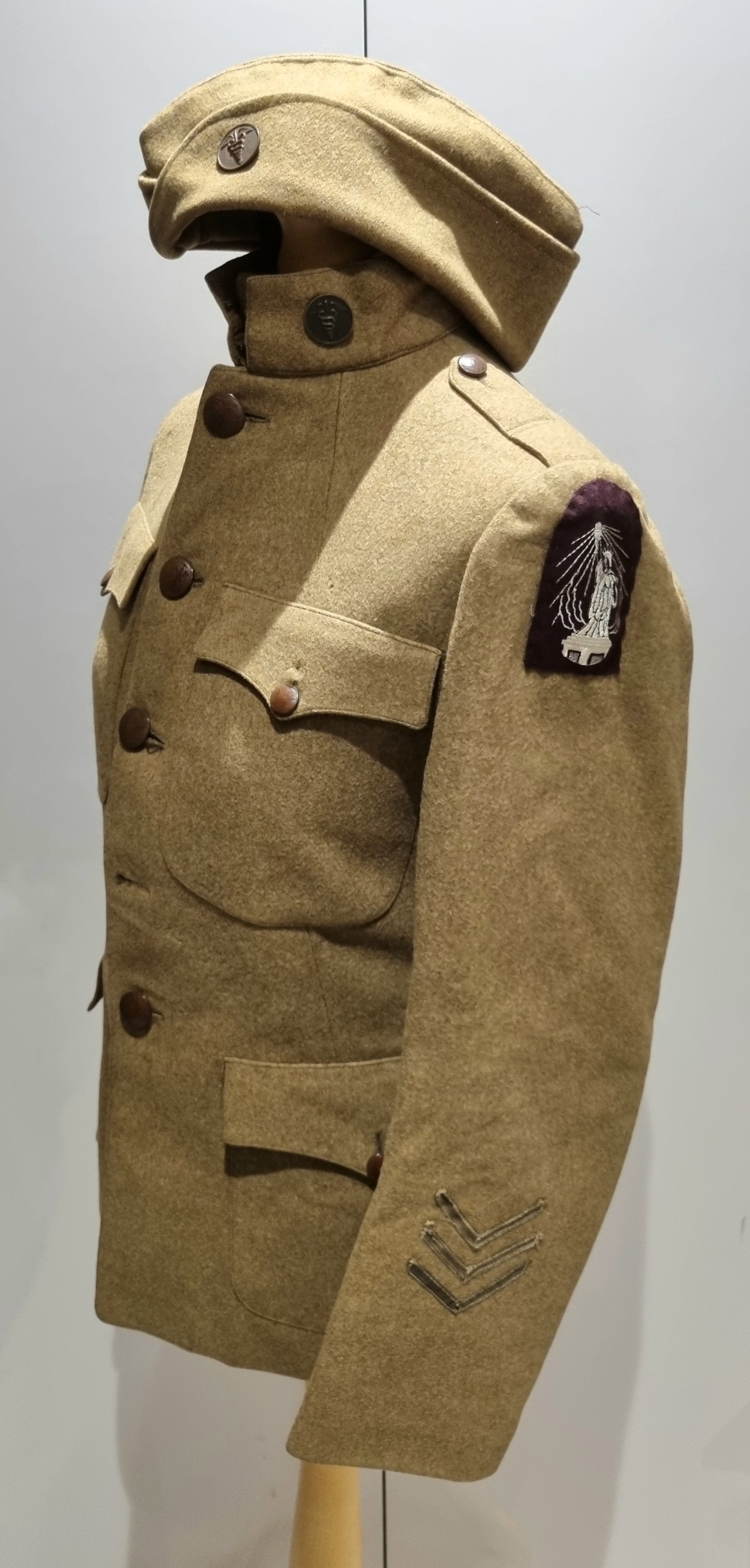 WW1 US ARMY MEDIC'S UNIFORM JACKET TROUSERS SIDECAP PUTTEES MEDALS