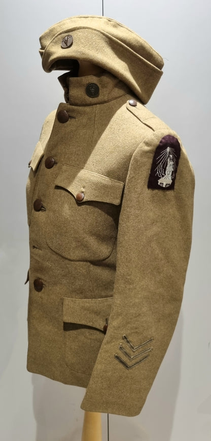 WW1 US ARMY MEDIC'S UNIFORM JACKET TROUSERS SIDECAP PUTTEES MEDALS