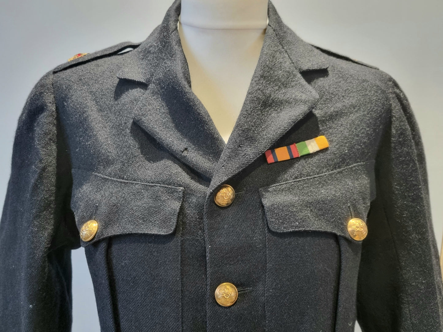 Rare WW1 Highland Light Infantry HLI Major's Cutaway No 1 Blue Dress Jacket - Named