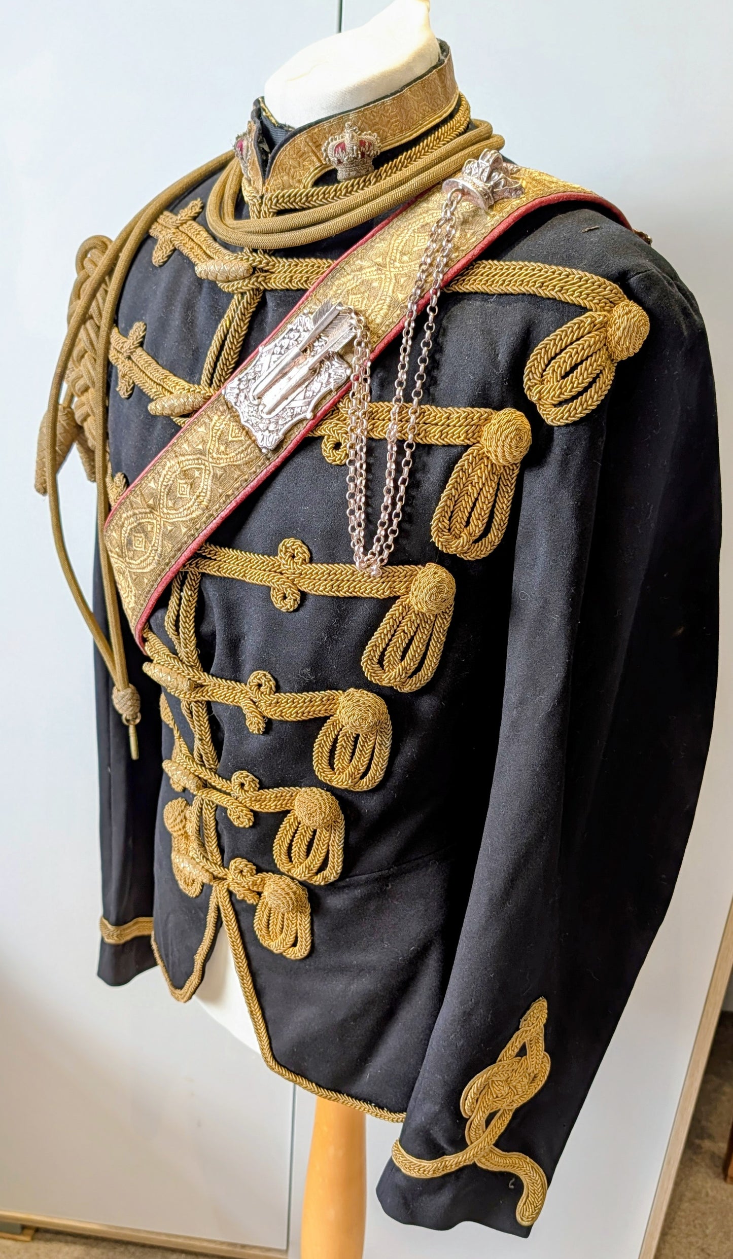 SOLD! Beautiful Victorian 11th Hussars Full Dress Frogged Jacket & Crossbelt 1870-80 Zulu War period