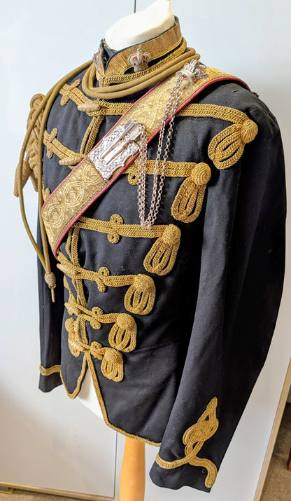 SOLD! Beautiful Victorian 11th Hussars Full Dress Frogged Jacket & Crossbelt 1870-80 Zulu War period