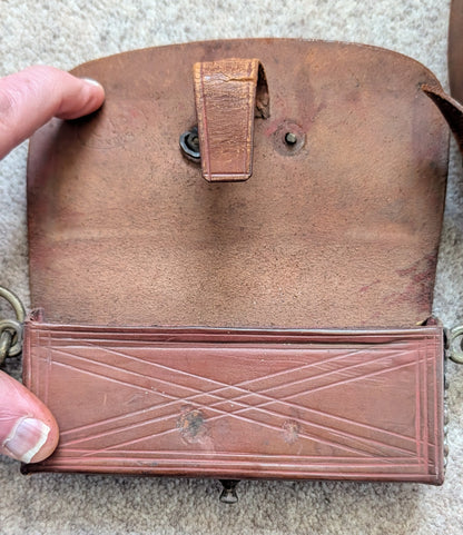 Victorian 2nd Battalion Herts Rifles Leather CrossBelt & Pouch 1881-7