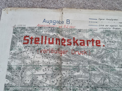 WW1 German Army Trench Map BRZEZANY area Ukraine 8th Feb 1917