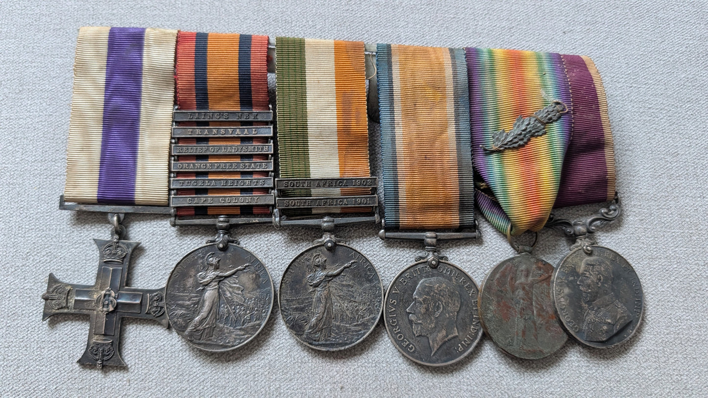 Rare WW1/Boer War NCO Military Cross Medal Group F J TREZONA Middlesex/London