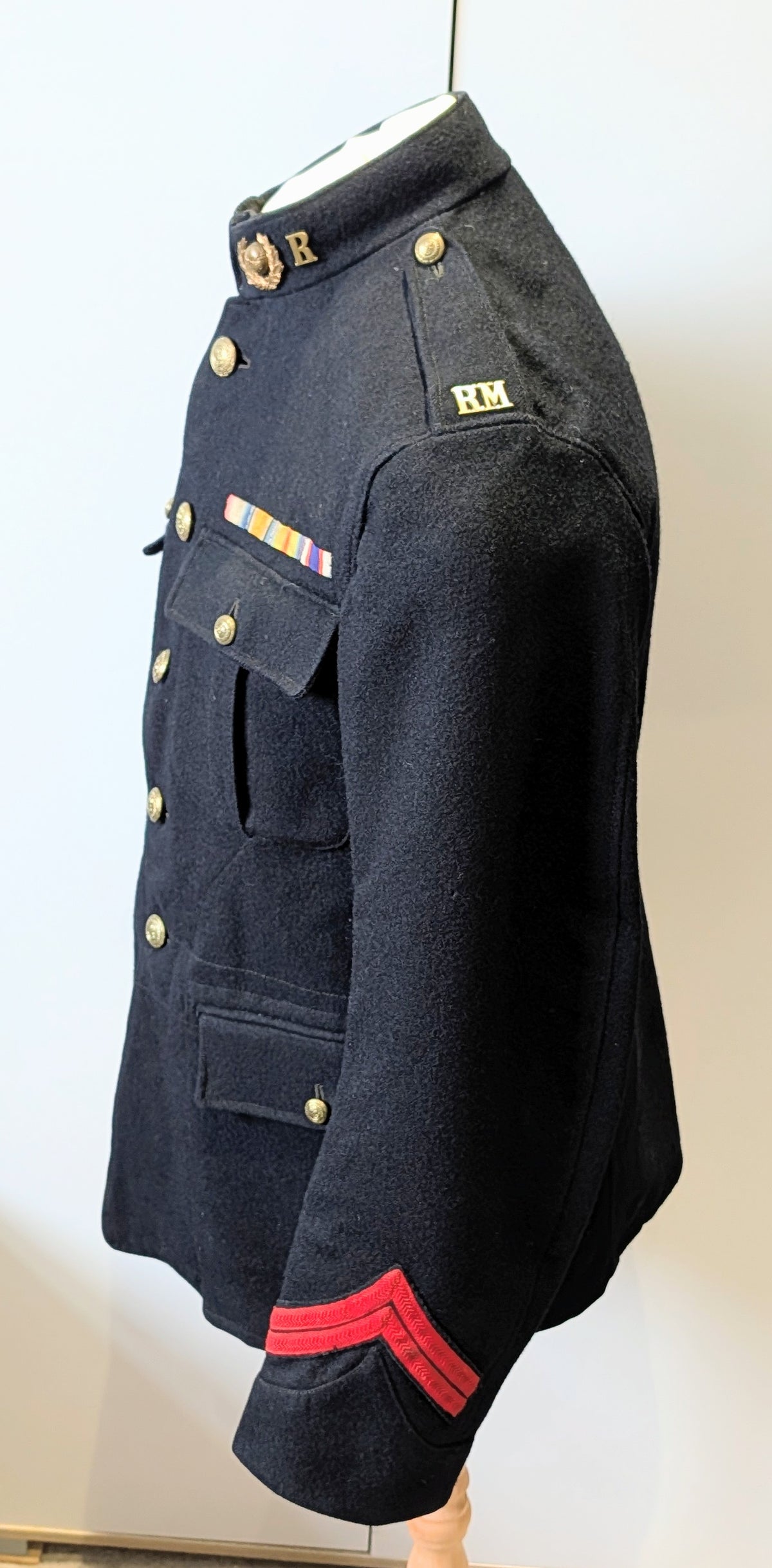 SOLD! WW1 Era British Royal Marines Light Infantry Blue No 1 Jacket with Medal Bar